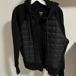 Old Navy Black Quilted  Active Hoodie Dynamic Fleece